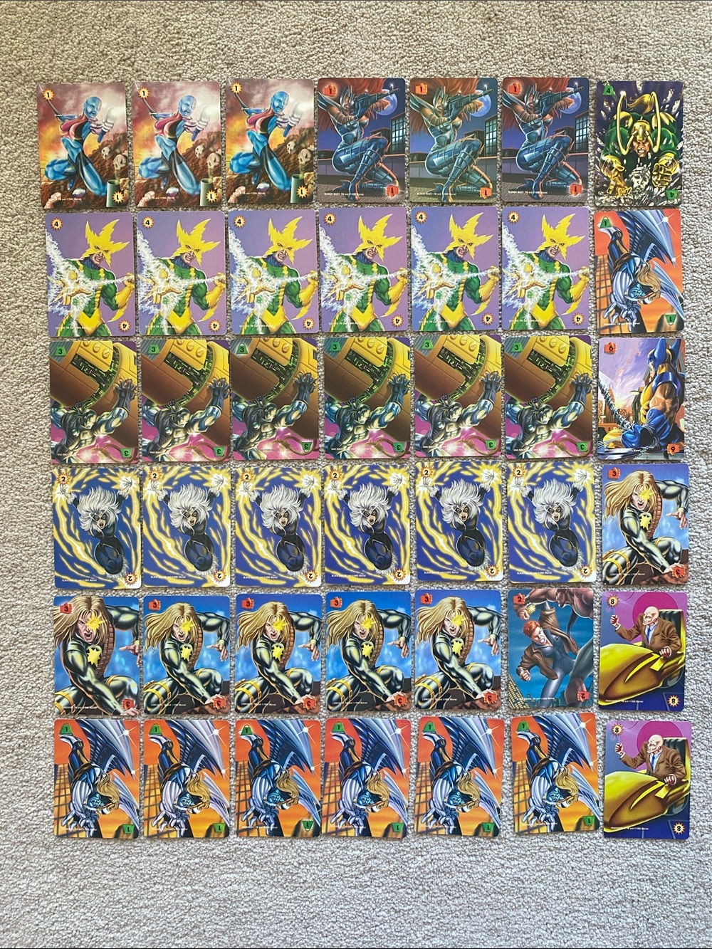 Marvel OverPower Card Game 1995 HUGE LOT